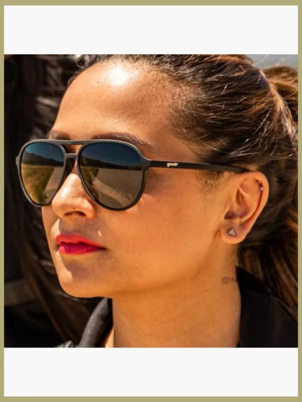 Polarized Aviator Sunglasses with No Slip No Bounce Fit